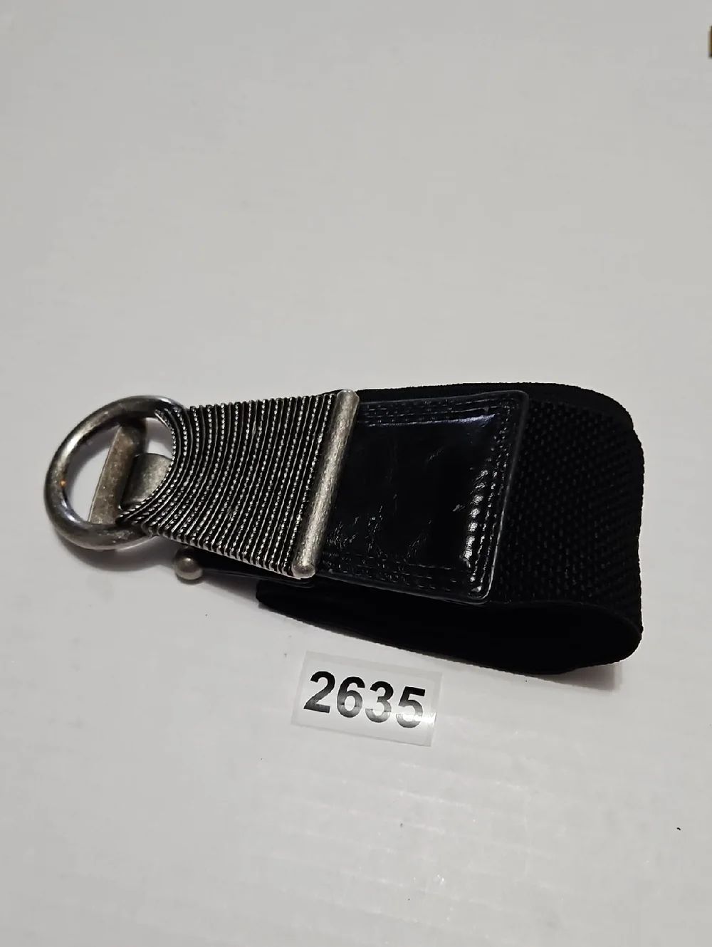 Women's Classic Black Stretch Belt with Silver Accent Buckle Size S/M